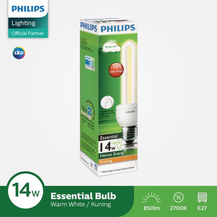 Gambar Philips Lampu Bohlam Essential 14W E27 Kuning WW dari Philips Lighting Bogor Kab. Bogor Tokopedia