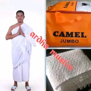 KAIN IHROM CAMEL II ALMARAJA JUMBO IIPERLENGKAPAN HAJI DAN UMROH