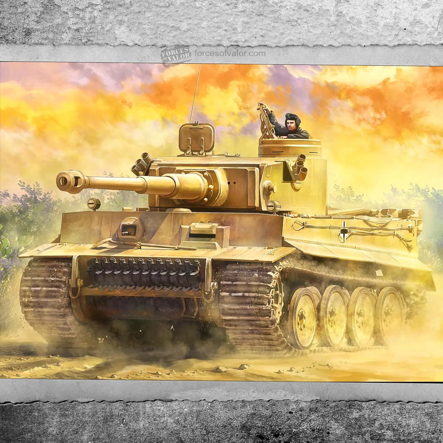 Tank German Tiger I Tunesia 1943 Skala 1:72 Mokit FOV