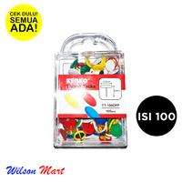 Gambar KENKO THUMB TACKS TT 100CPP ISI 100 PCS PAKU PAYUNG WARNA dari Wilson Mart Kota Administrasi Jakarta Barat 1 Tokopedia