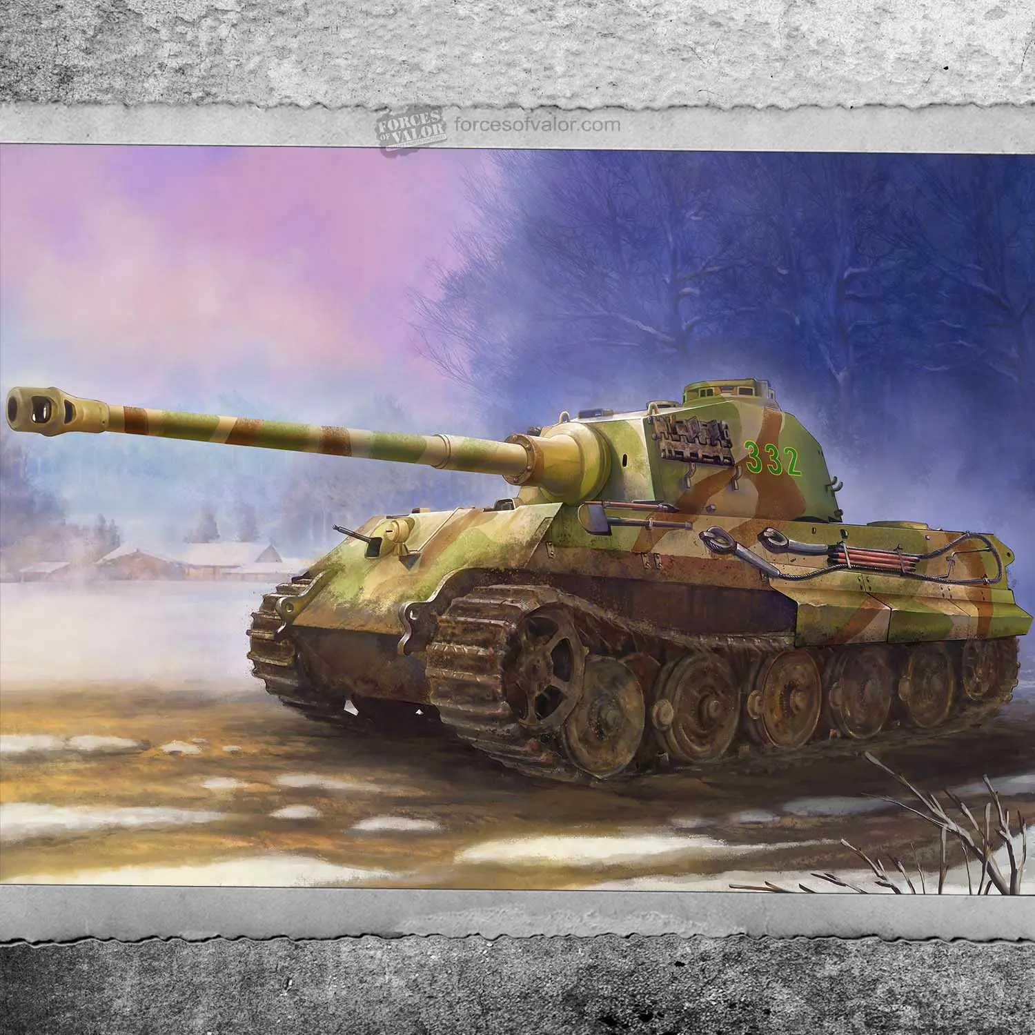 Tank German King Tiger Ardennes 1944 Skala 1:72 Mokit FOV