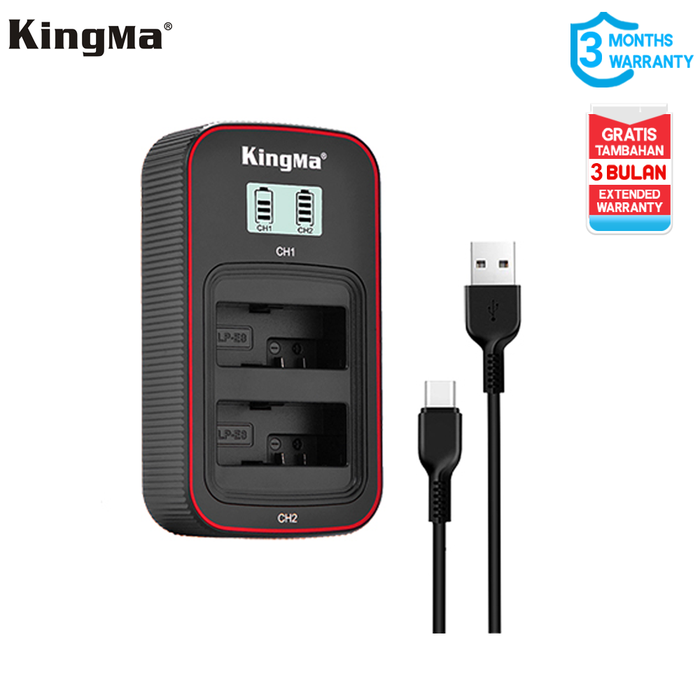 Gambar KingMa Dual Charger Compatible for Canon LP-E8 Quick Charge - Lcd Display dari Kingma Indonesia Kota Administrasi Jakarta Barat Tokopedia