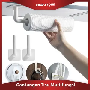 Gantungan Tisu Roll Serbaguna Tempat Gantung Gelas Tas Topi Sepatu