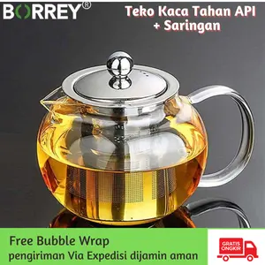 Borrey Teko Pitcher Kaca Tahan Panas|Teko JSR|Chinesse Tea Pot Maker