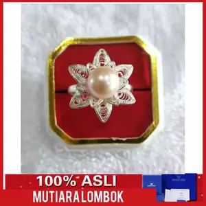 Cincin Perak Wanita Mutiara Lombok Jewellery Perhiasan Cincin