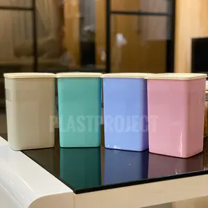 Toples Plastik Tinggi Wadah Penyimpanan Serbaguna PASTEL Food box