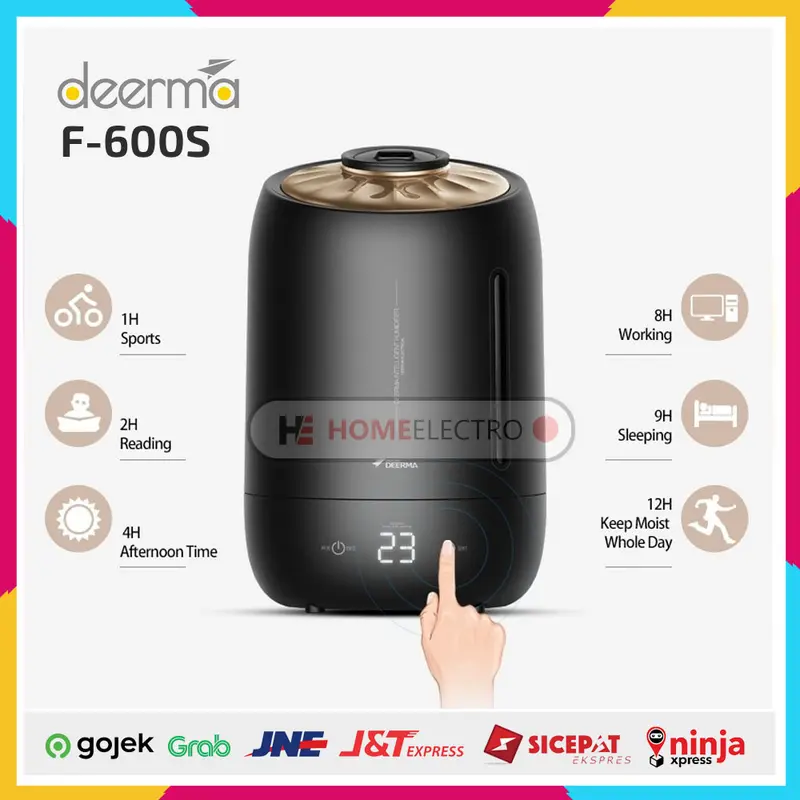 Deerma F-600S Air Humidifier Ultrasonic 5L Black Touch Screen 0
