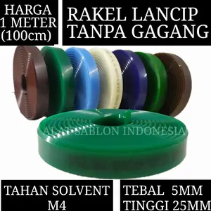 KARET RAKEL SABLON HIJAU LANCIP P. 1 METER 25x5 ALAT SABLON