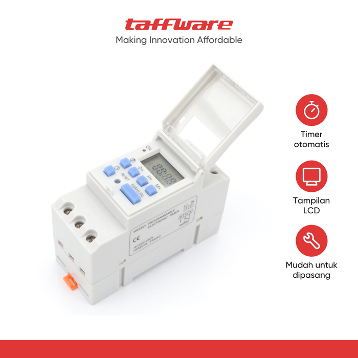 Gambar Taffware Power Timer Programmable Time Switch Relay 16A 220V 2000W dari Taffware Official Store Kota Administrasi Jakarta Barat Tokopedia