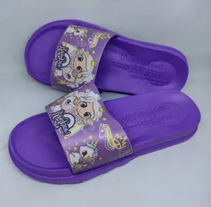 Sandal slip on anak perempuan S30-35 unicorn lol bahan empuk ringan