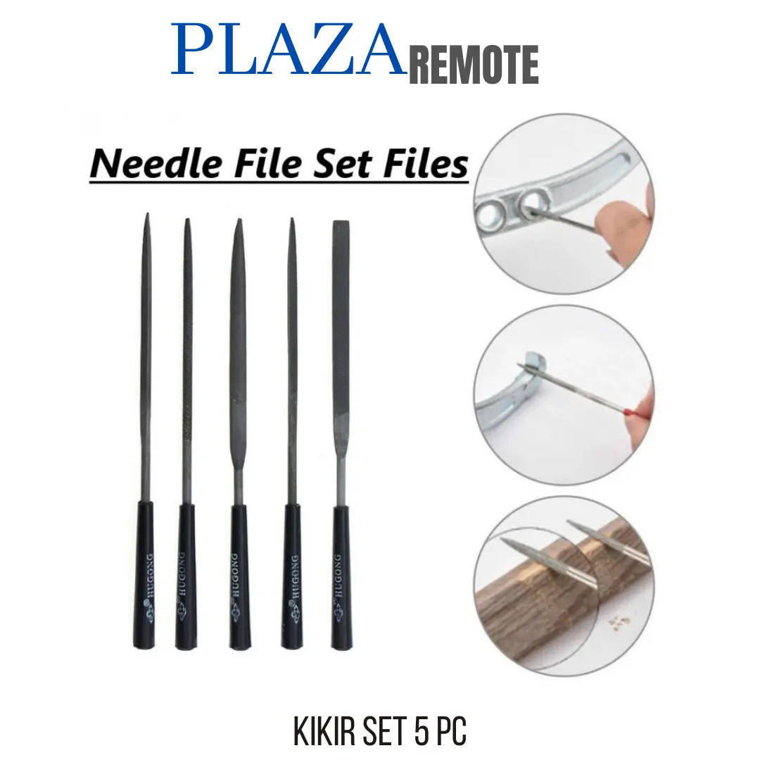 ALAT KIKIR MINI HUGONG BESI EMAS PAHAT UKIR FILES 5 INCH ( 5 PC )