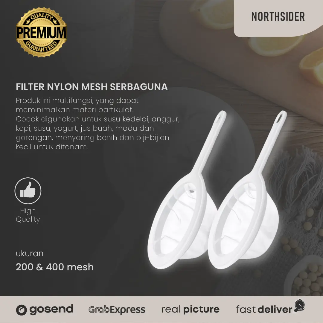 Saringan filter nylon mesh kopi - teh - susu kacang multi fungsi