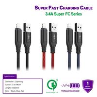 Gambar COPPER LIGHTNING Kabel Data Fast Charging Nylon Series ( VIO-X ) | For iPhone iPad dari Copper Surabaya Kota Surabaya 1 Tokopedia