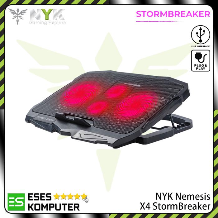 Gambar Cooling Pad NYK Nemesis X4 X-4 Strombreaker | 4 Fan Cooling Fan Laptop dari ESES Komputer Kota Bandung Tokopedia