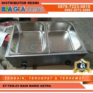 Table Top Bain Marie GETRA Kapasitas 2 Pan ET-TEM-2V