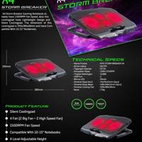 Gambar Cooling Pad NYK Nemesis X4 X-4 Strombreaker | 4 Fan Cooling Fan Laptop dari ESES Komputer Kota Bandung 5 Tokopedia
