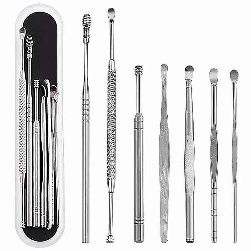 Korek kuping 7 in 1 Stainless Steel Pembersih telinga