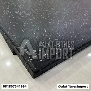 Rubber Floor Tebal 15mm Lebar 1 Meter Karpet Gym Alat Fitness