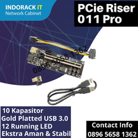 Gambar PCIe Riser Card 011s PRO - For Mining VGA / GPU - 10 Kapasitor dari INDORACK IT Networck Cabinet Kota Administrasi Jakarta Utara 1 Tokopedia
