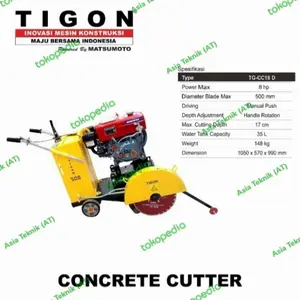 Mesin Potong Aspal Beton 18 inch Tigon Diesel / Diesel Concrete Cutter