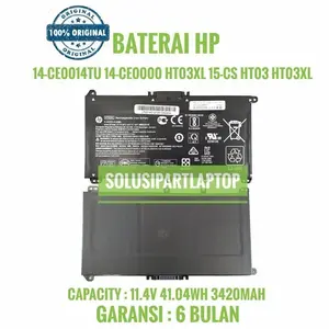 Baterai Battery HP 14-cm007au 14-cm0078au HT03XL ORIGINAL