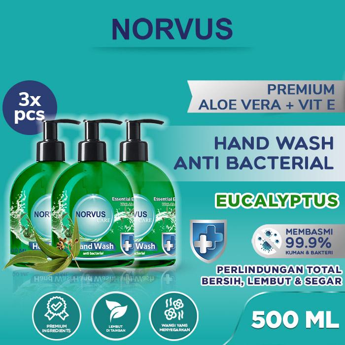 Gambar Hand Wash Essential Eucalyptus 3x 500 ml - Norvus dari Norvus Indonesia Kota Administrasi Jakarta Barat Tokopedia