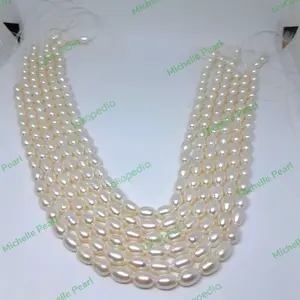 Mutiara Air Tawar Oval 5-6mm (90) (putih)
