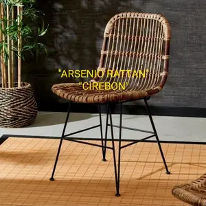 Kursi Makan Cafe Resto Rotan Alam Outdoor