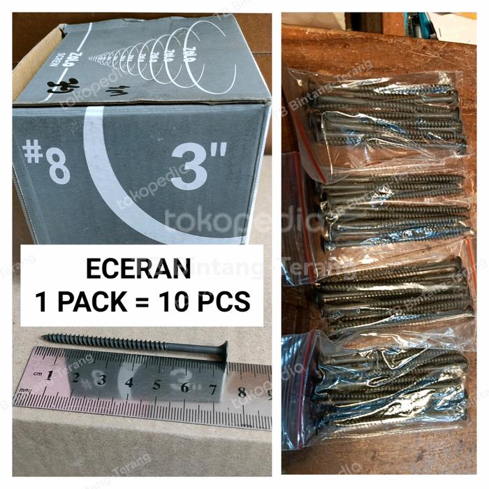 Gambar SEKRUP SKRUP GYPSUM ZOLO 8 X 3" INCH PANJANG 7 CM ECERAN dari TB Bintang-Terang Kota Tangerang Tokopedia