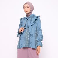 Gambar ZM Zaskia Mecca - Yuza Navy Blouse - Romansa Khatulistiwa Bunga Simpur dari ZM Zaskia Mecca Kab. Bogor 3 Tokopedia