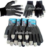 Gambar Sarung Tangan Touch Screen Motor Hitam Anti Slip Putih Full Jari dari Ad sock Kota Bekasi 1 Tokopedia