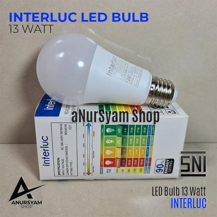 Gambar Lampu LED Bulb 13 Watt INTERLUC / LED Bulb 13 Watt dari aNursyam Kota Cilegon Tokopedia