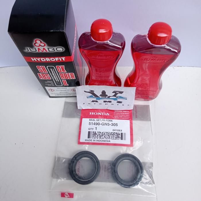 Gambar paket Oli Sil Seal Shock Sok Depan Karisma Supra helm in Revo fit fi dari ams jayaparts Kota Administrasi Jakarta Barat Tokopedia