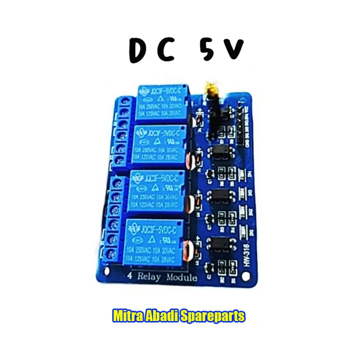 Gambar Optocoupler 4 Channel Relay Module DC 5V / DC 12V dari Mitra Abadi Spareparts Kota Administrasi Jakarta Barat 4 Tokopedia