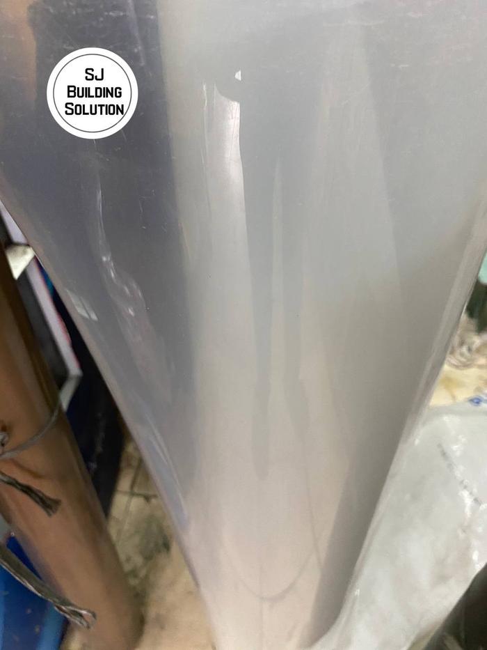 Gambar Fiber Tutup Pagar PUTIH POLOS PUTIH SUSU PALING TEBAL 1mm Plastik Flat dari SJ Building Solution Kota Medan Tokopedia