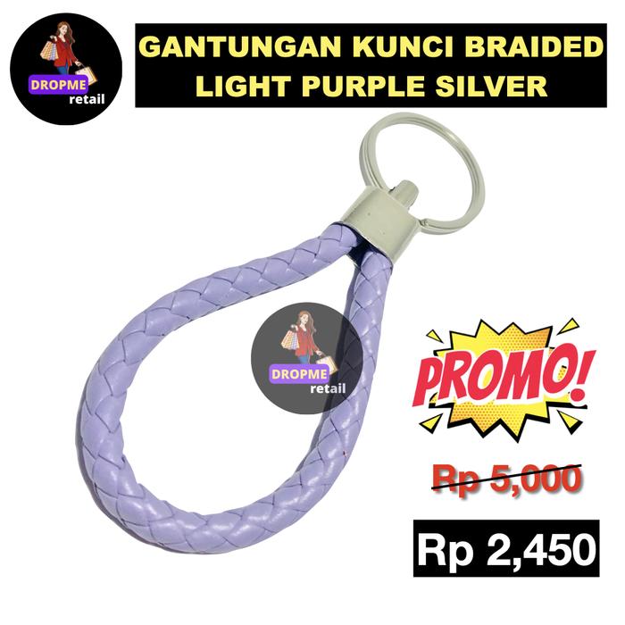 Gambar GANTUNGAN KUNCI BRAIDED LIGHT PURPLE SILVER dari DROPME RETAIL Kota Tangerang Tokopedia