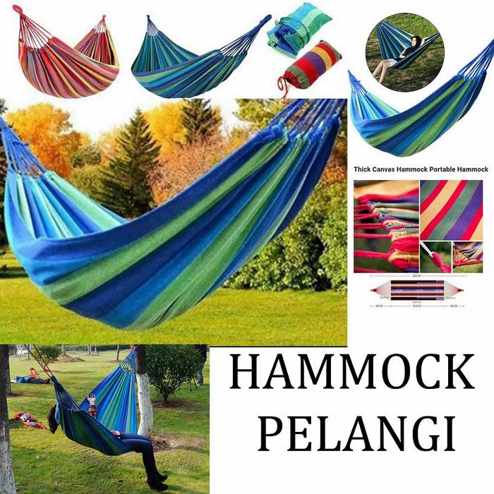 Gambar ayunan hammock tali gantung tebal jerami kain ayunan travelling kuat dari rdwanshop26 Kota Pekanbaru Tokopedia