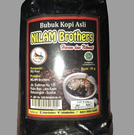 Gambar Kopi nilam brother batusangkar kemasan 60 gram dari Negani21 Kab. Tanah Datar Tokopedia