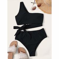 Gambar SALMA Bikini Set - swimwear wanita one shoulder high waist bikini dari OVINA.IDN Kota Administrasi Jakarta Utara 1 Tokopedia