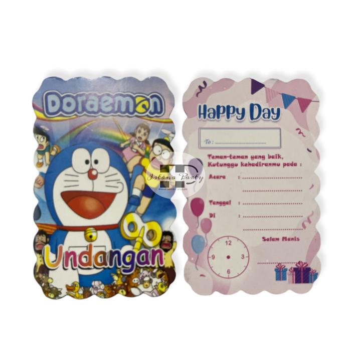 Gambar Kartu undangan ulang tahun doraemon/ kartu undangan karakter diraemon dari Istanaparty Kota Administrasi Jakarta Barat Tokopedia