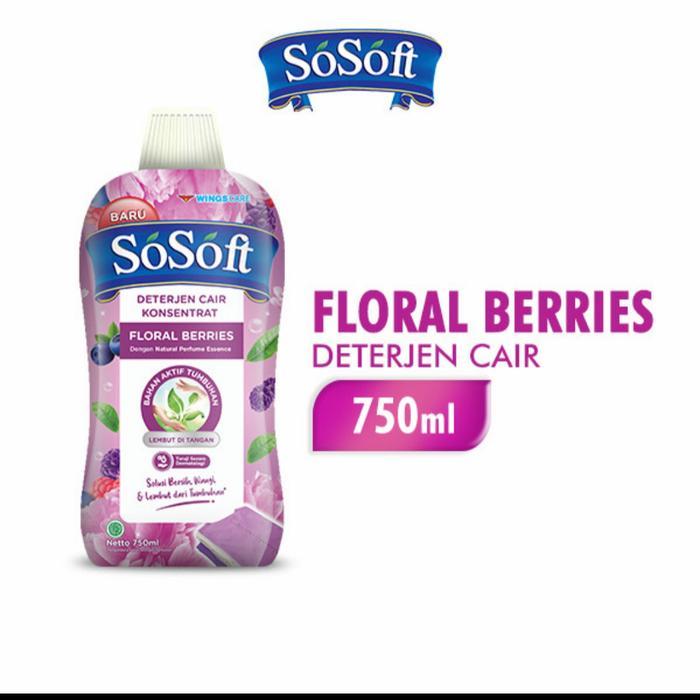 Gambar Sosoft Detergen Cair Floral Berries 750ml dari Srisusan Shop Jakarta Barat Tokopedia
