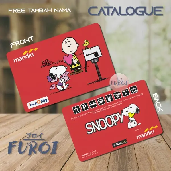 Gambar Custom Flazz BCA | Custom Emoney Mandiri | Peanuts | Snoopy Letter dari ComfyShoppe Kab. Tangerang 4 Tokopedia