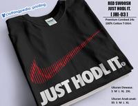 Gambar Kaos Red Swoosh Just Hodl It Logo Bitcoin BTC Cryptocurrency T-Shirt dari Clothingpeda-Printing Kota Malang 1 Tokopedia