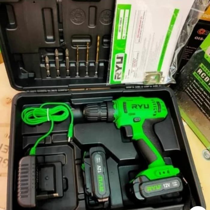 Gambar RYU RCD12V - MESIN BOR OBENG CORDLESS 10MM 12V / CORDLESS DRILL 10MM dari Lucky Seven Teknik Kota Surabaya Tokopedia