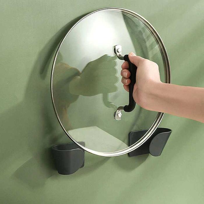 Gambar Rak Gantung tempat Tutup Panci Pot Holder Wall Mounted 2 PCS - J192 dari WarunkNgonline Channel Kota Administrasi Jakarta Barat Tokopedia
