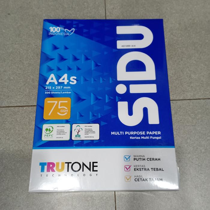 Gambar Kertas HVS A4s SIDU Sinar Dunia 75 gram 75 gsm dari ArtemisShop22 Kota Cirebon Tokopedia