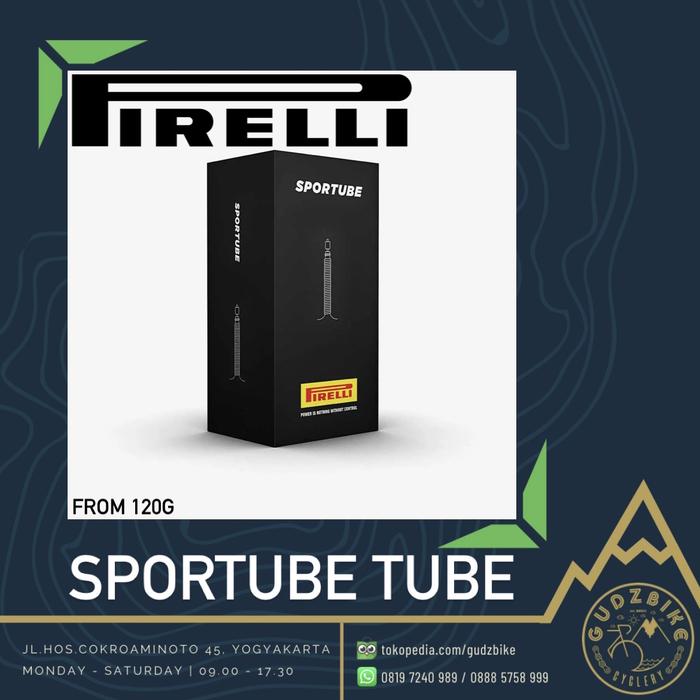 Gambar Pirelli SPORTUBE butyl tubes 48mm 700c x 23-50c . from 120 grams dari GUDZBIKE CYCLERY Kota Yogyakarta Tokopedia