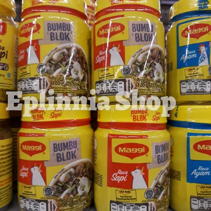 Gambar Maggi Bumbu Kaldu Penyedap Rasa Sapi100 gr - Magi Kaldu Blok Rasa Sapi dari Eplinnia Shop Kota Administrasi Jakarta Timur Tokopedia