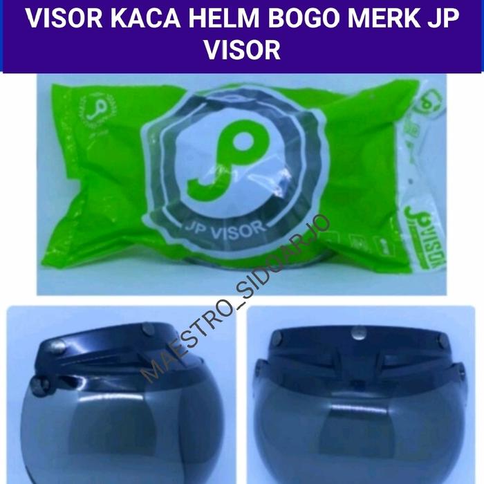 Gambar JP VISOR Visor Kaca Helm Bogo Dewasa Universal Kualitas Terjamin Tahan Air Gores Anti Silau Lampu Warna Smoke Hitam - Motorcycle dari MAESTROSIDOARJO Kab. Sidoarjo Tokopedia