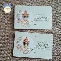 Gambar Kartu Ucapan Idul Fitri/ Kartu Lebaran/ Gift Card /Kartu Hijau Muda dari Leola Shop Kab. Banyumas 2 Tokopedia